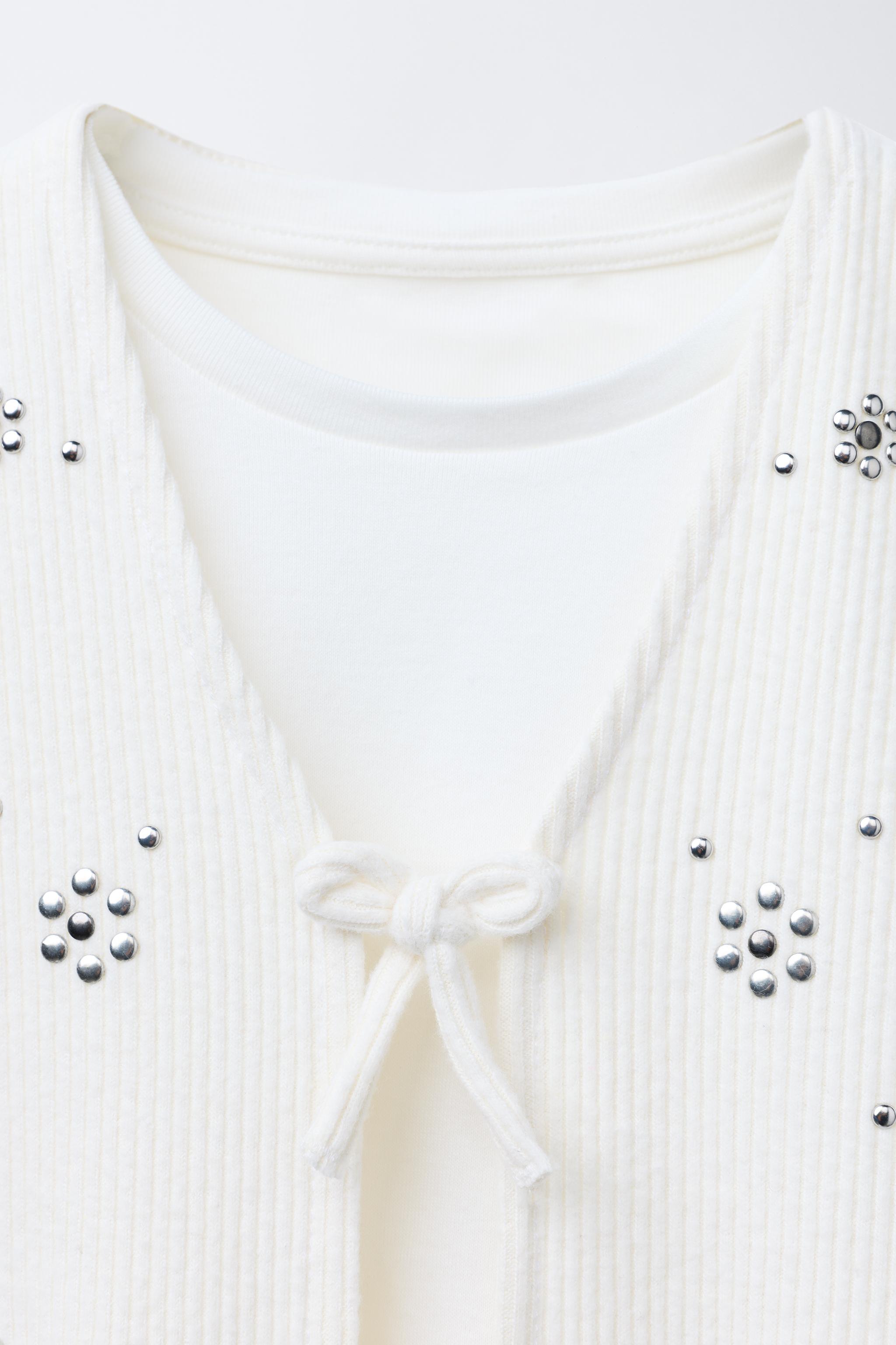 COMBINATION STUDDED VEST T-SHIRT